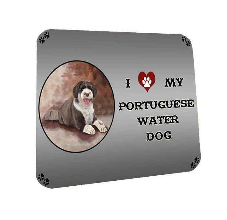I Love My Portuguese Water Dog Coasters Set of 4