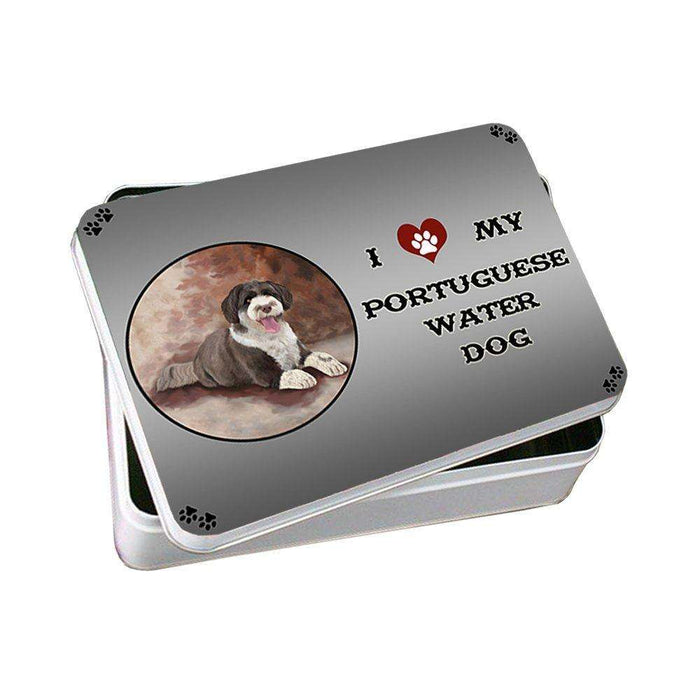 I Love My Portuguese Water Dog Photo Storage Tin