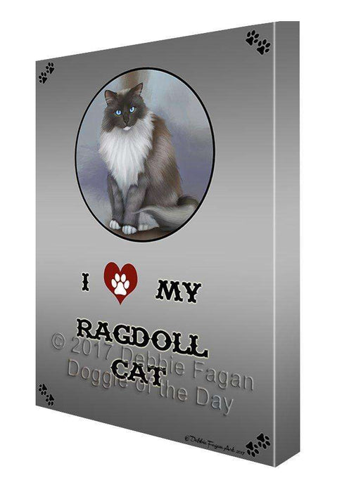 I Love My Ragdoll Cat Canvas Wall Art D255