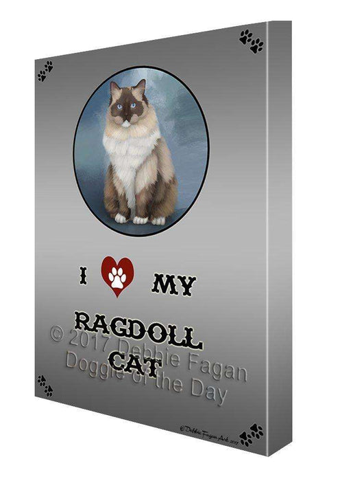 I Love My Ragdoll Cat Canvas Wall Art D256