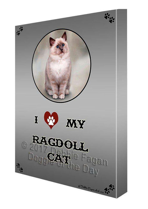 I Love My Ragdoll Cat Canvas Wall Art D258