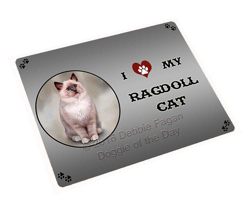 I Love My Ragdoll Cat Large Refrigerator / Dishwasher Magnet
