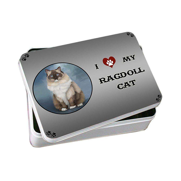 I Love My Ragdoll Cat Photo Storage Tin