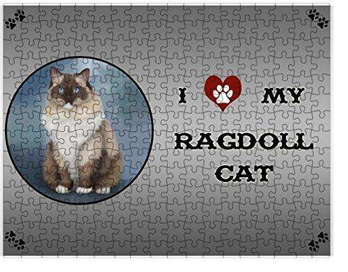 I Love My Ragdoll Cat Puzzle with Photo Tin