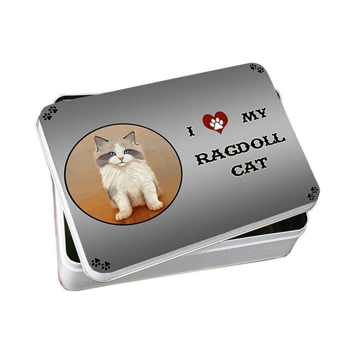 I Love My Ragdoll Kitten Cat Photo Storage Tin