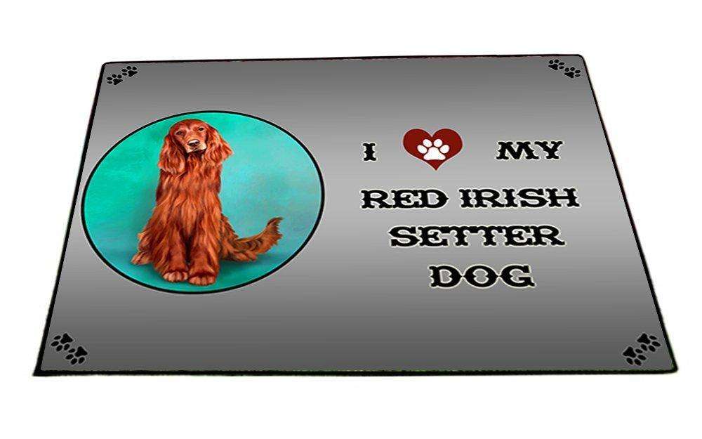 I Love My Red Irish Setter Dog Indoor/Outdoor Floormat