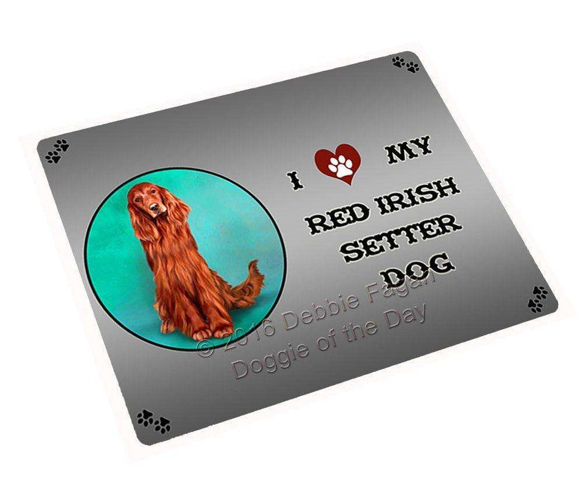 I Love My Red Irish Setter Dog Large Refrigerator / Dishwasher Magnet