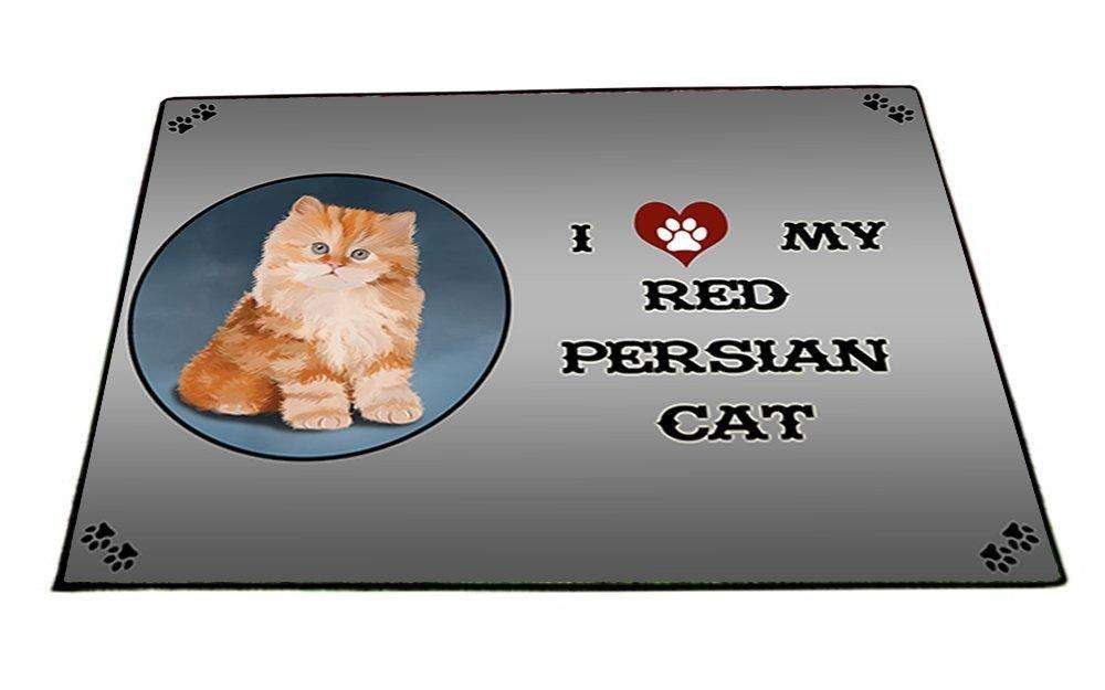 I Love My Red Persian Kitten Cat Indoor/Outdoor Floormat