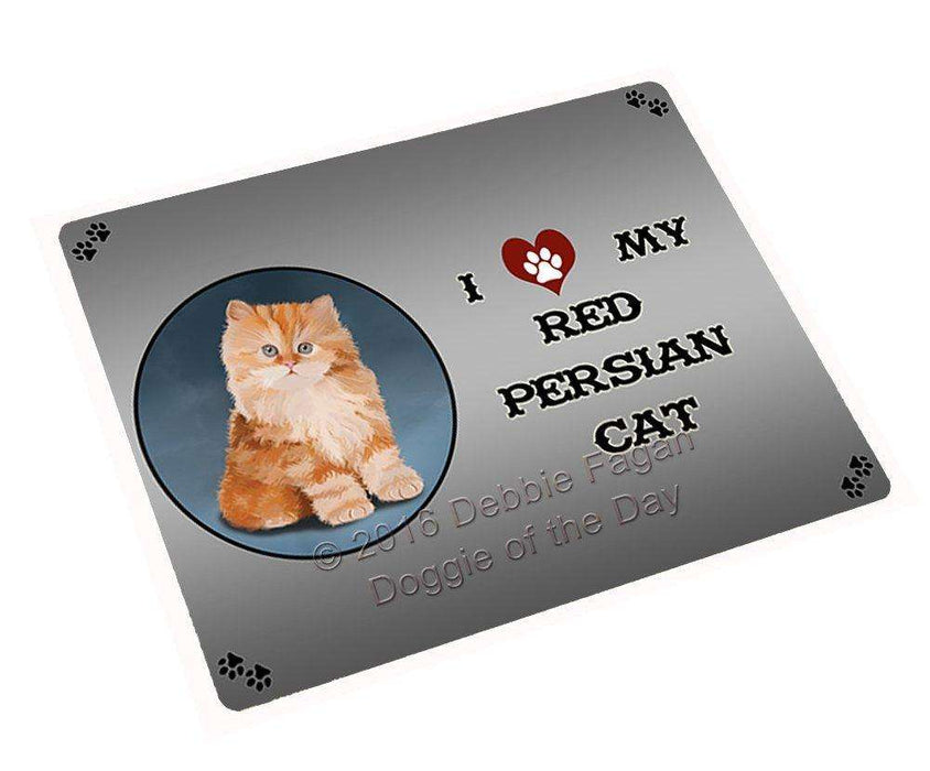 I Love My Red Persian Kitten Cat Large Refrigerator / Dishwasher Magnet