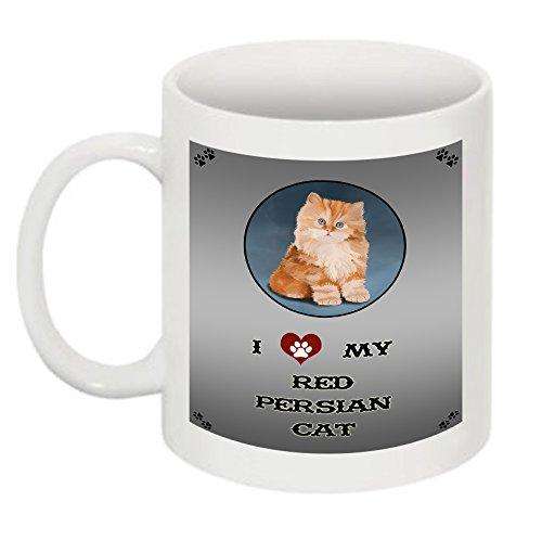 I Love My Red Persian Kitten Cat Mug