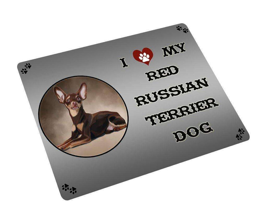 I love My Red Russian Terrier Dog Large Refrigerator / Dishwasher Magnet D318
