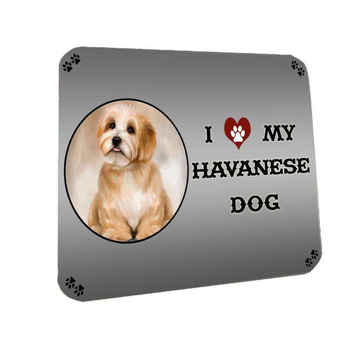 I love My Reddish Havanese Dog Coasters Set of 4