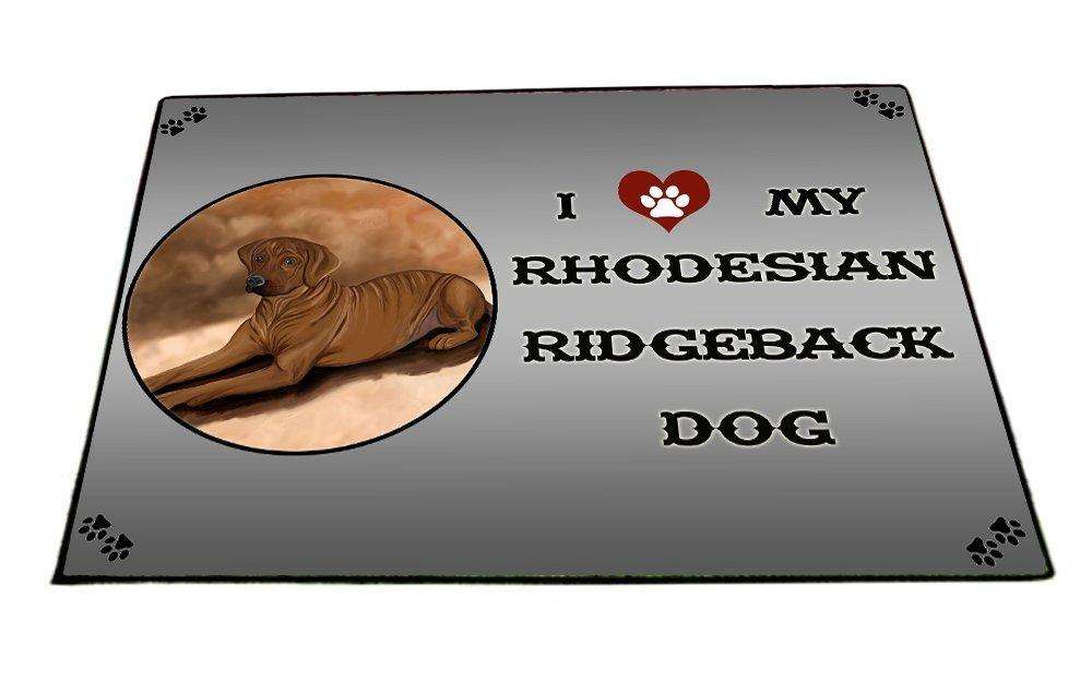 I love My Rhodesian Ridgeback Dog Indoor/Outdoor Floormat