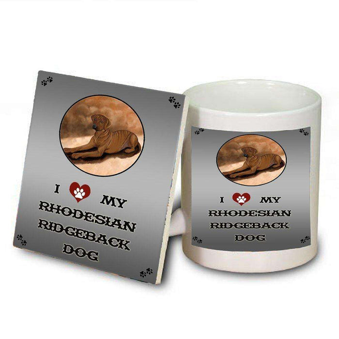 I love My Rhodesian Ridgeback Dog Mug and Coaster Set