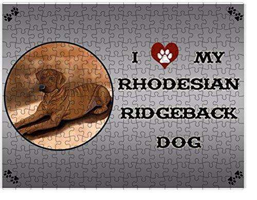 I love My Rhodesian Ridgeback Dog Puzzle with Photo Tin D198