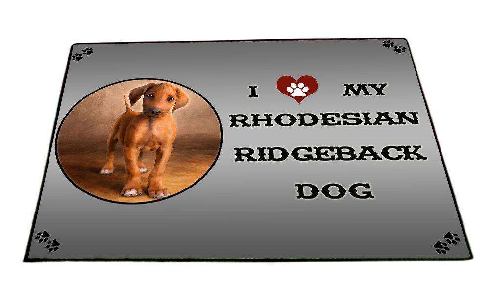 I love My Rhodesian Ridgeback Puppy Dog Indoor/Outdoor Floormat