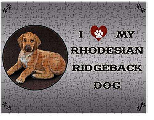 I love My Rhodesian Ridgeback Puppy Dog Puzzle with Photo Tin D197