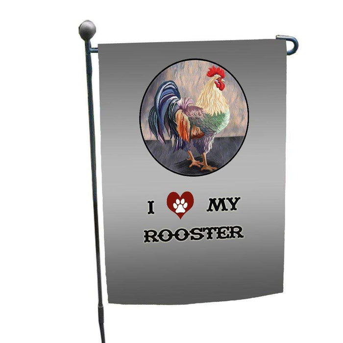 I love My Rooster Garden Flag