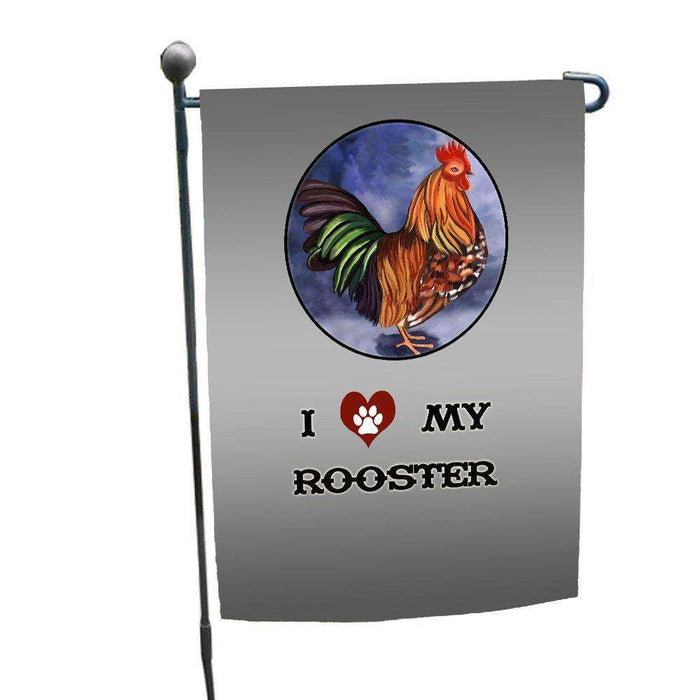 I love My Rooster Garden Flag