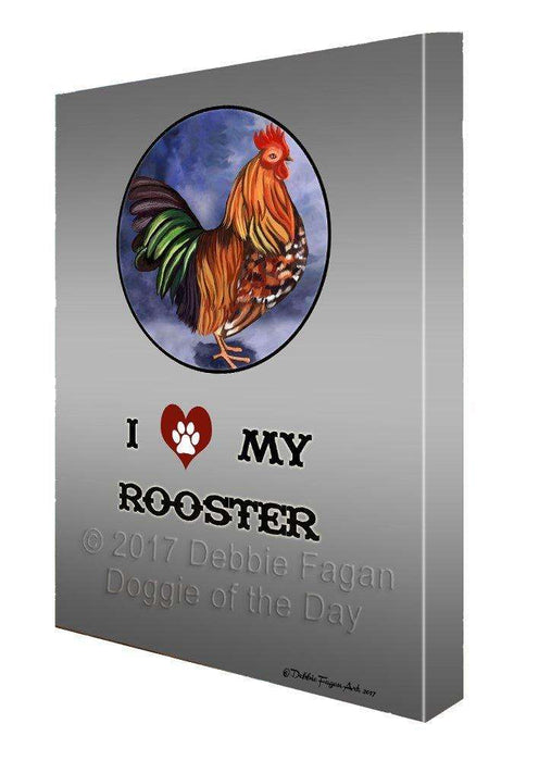 I love My Rooster Wall Art Canvas CV118