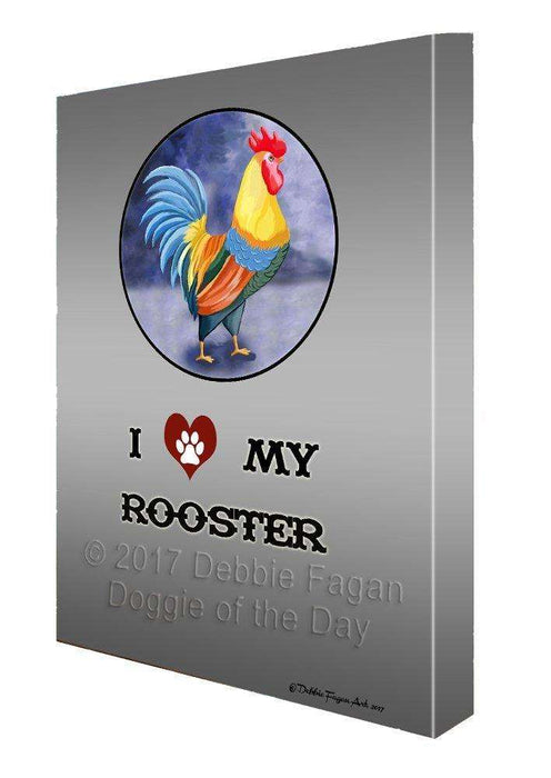 I love My Rooster Wall Art Canvas CV121