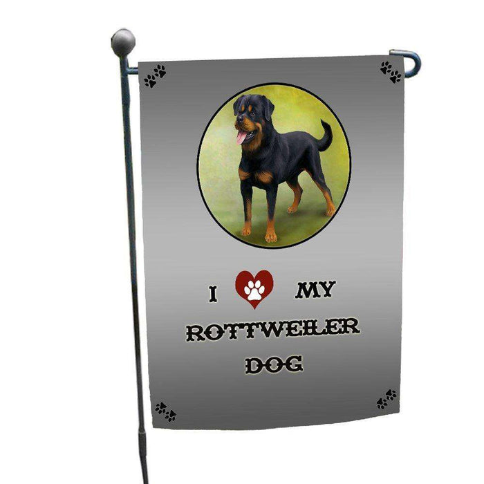 I love My Rottweiler Dog Garden Flag