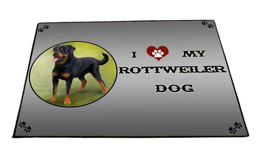 I love My Rottweiler Dog Indoor/Outdoor Floormat