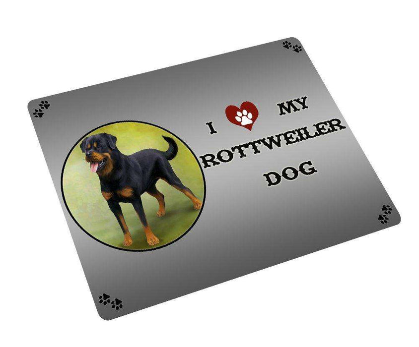 I love My Rottweiler Dog Large Refrigerator / Dishwasher Magnet D193