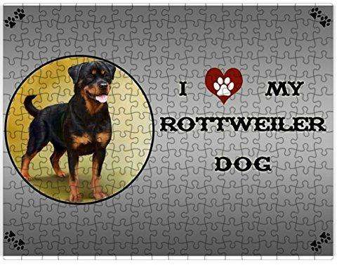 I love My Rottweiler Dog Puzzle with Photo Tin D207