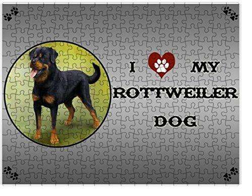 I love My Rottweiler Dog Puzzle with Photo Tin D208