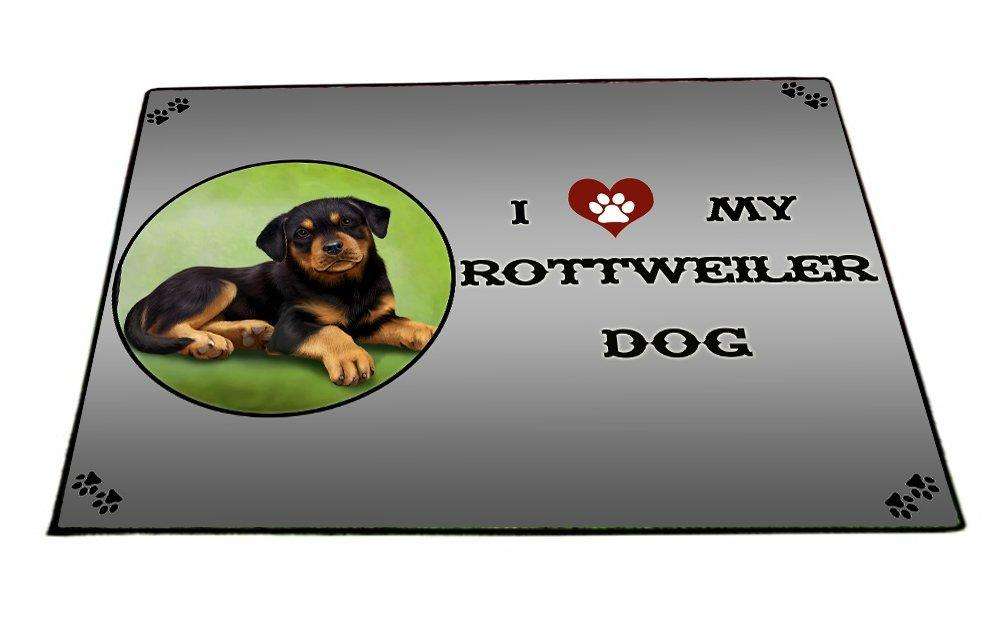 I love My Rottweiler Puppy Dog Indoor/Outdoor Floormat