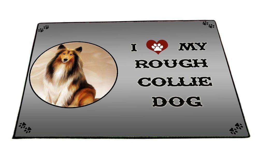 I love My Rough Collie Dog Indoor/Outdoor Floormat