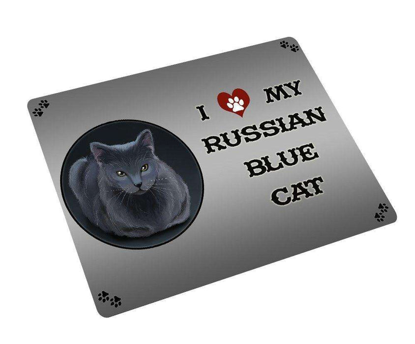 I love My Russian Blue Cat Large Refrigerator / Dishwasher Magnet D196