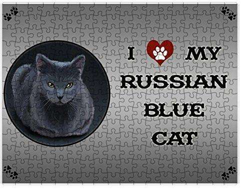 I love My Russian Blue Cat Puzzle with Photo Tin D211
