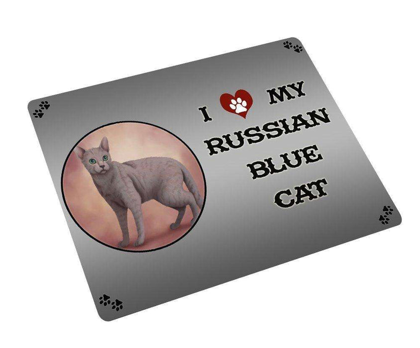 I love My Russian Blue Cat Tempered Cutting Board
