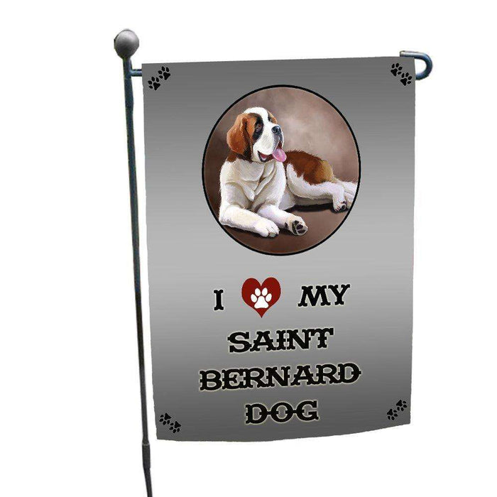 I love My Saint Bernard Dog Garden Flag