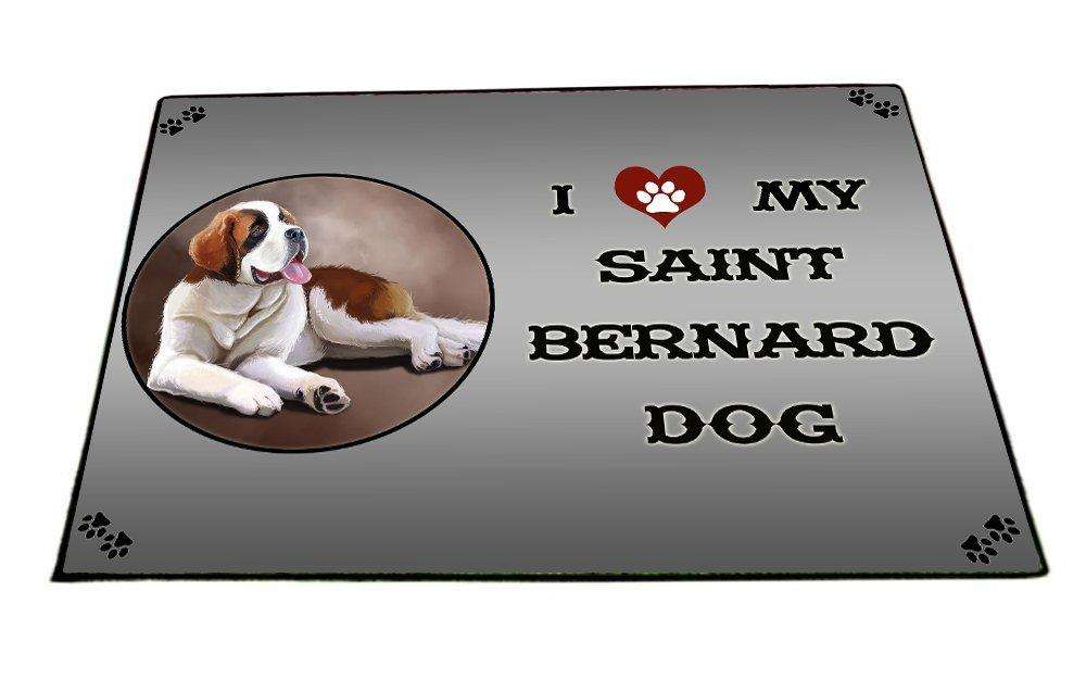 I love My Saint Bernard Dog Indoor/Outdoor Floormat