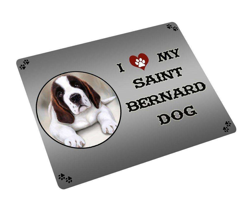 I love My Saint Bernard Dog Large Refrigerator / Dishwasher Magnet D200