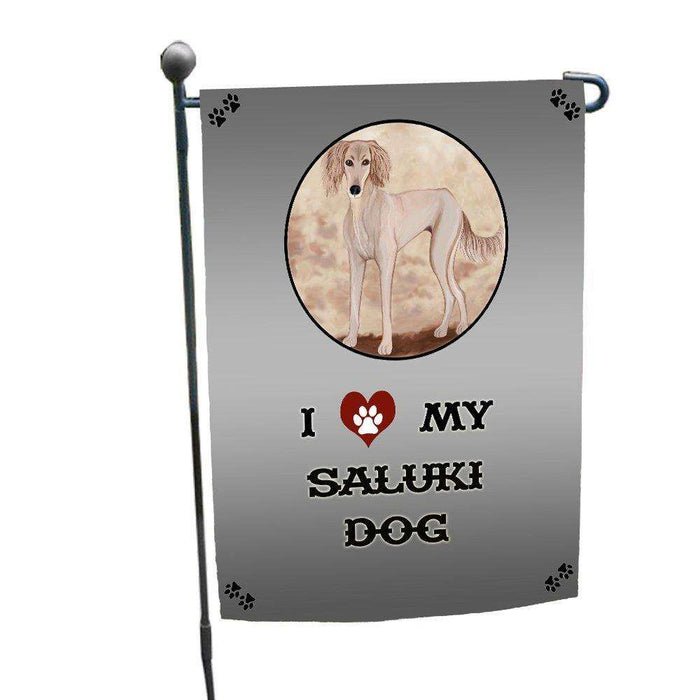 I love My Saluki Puppy Dog Garden Flag