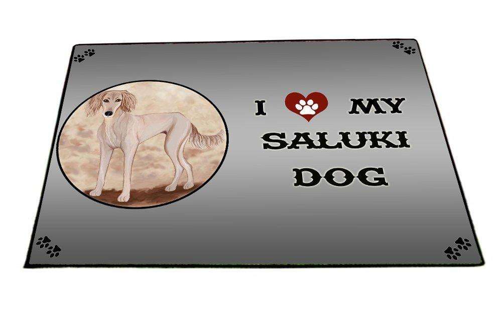 I love My Saluki Puppy Dog Indoor/Outdoor Floormat