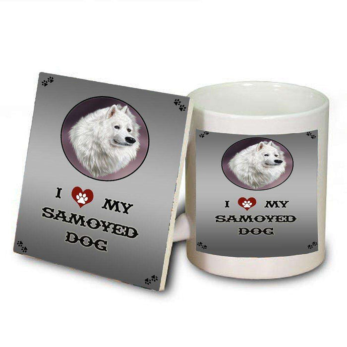 I love My Samoyed Dog Mug and Coaster Set