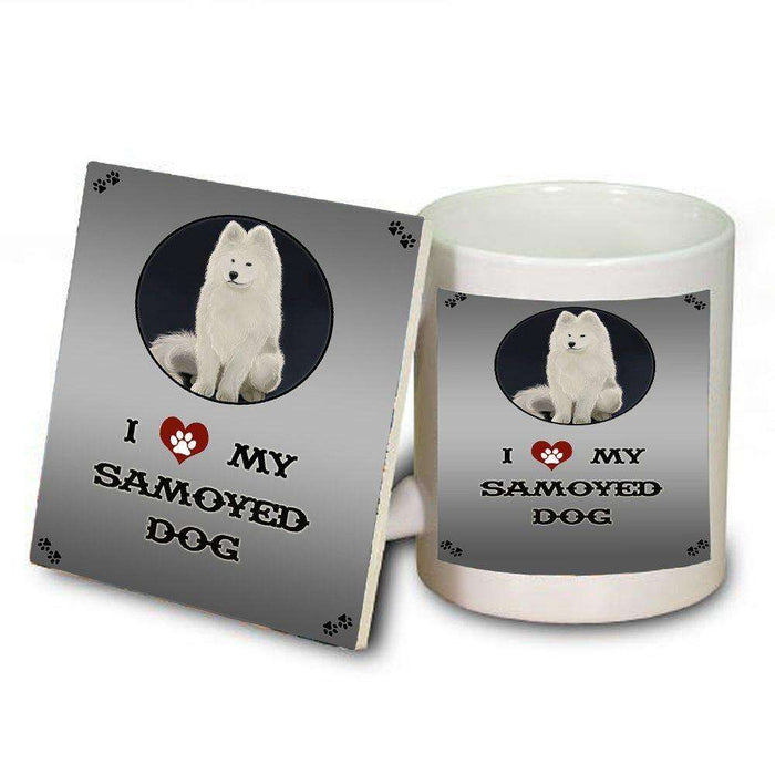 I love My Samoyed Dog Mug and Coaster Set