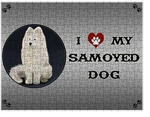 I love My Samoyed Dog Puzzle with Photo Tin D219