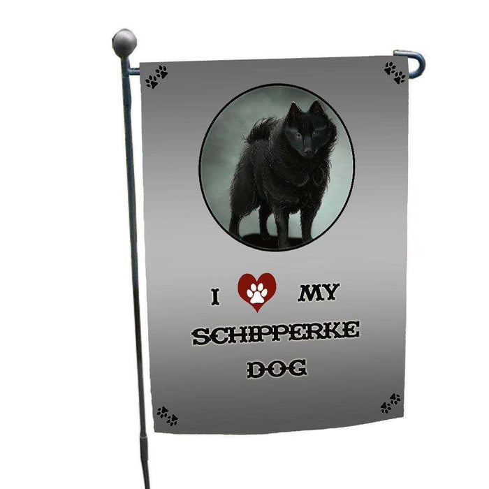 I love My Schipperke Dog Garden Flag