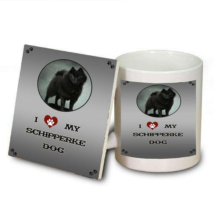 I love My Schipperke Dog Mug and Coaster Set