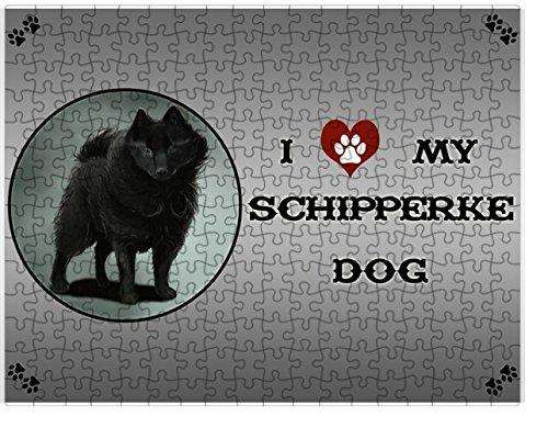 I love My Schipperke Dog Puzzle with Photo Tin D220