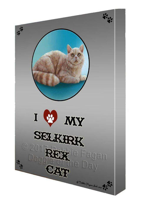 I love My Selkirk Rex Cat Canvas Wall Art