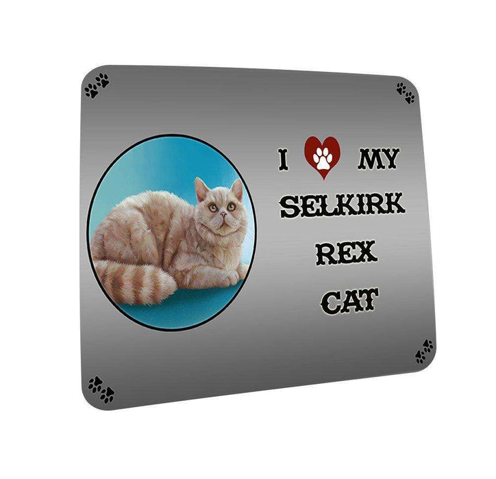 I love My Selkirk Rex Cat Coasters Set of 4