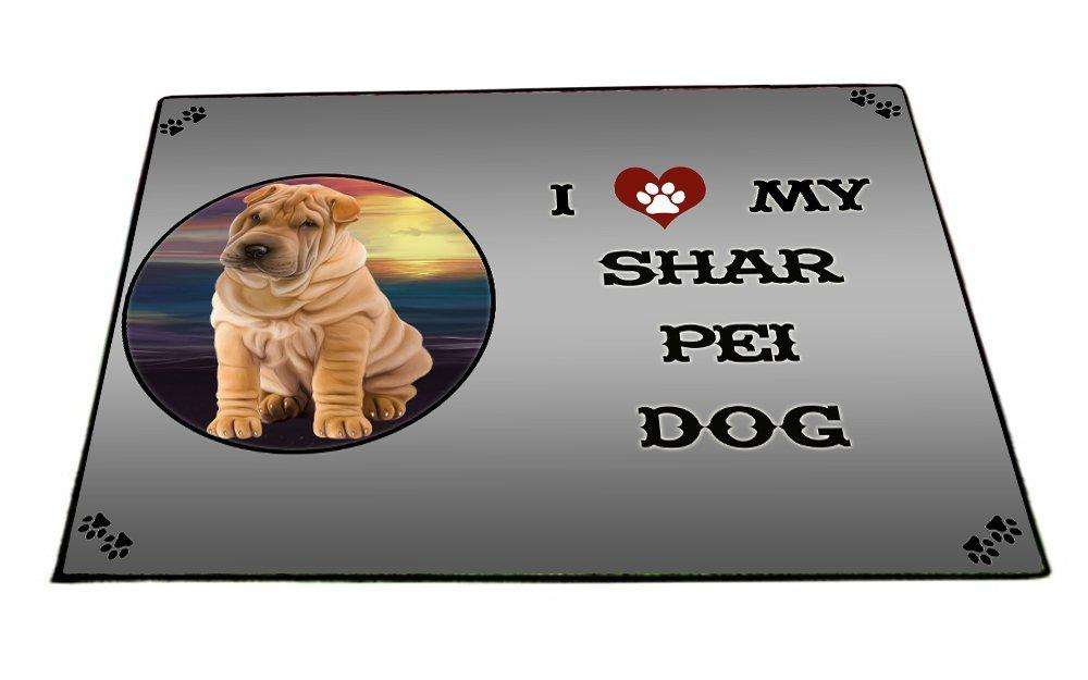 I love My Shar Pei Dog Indoor/Outdoor Floormat