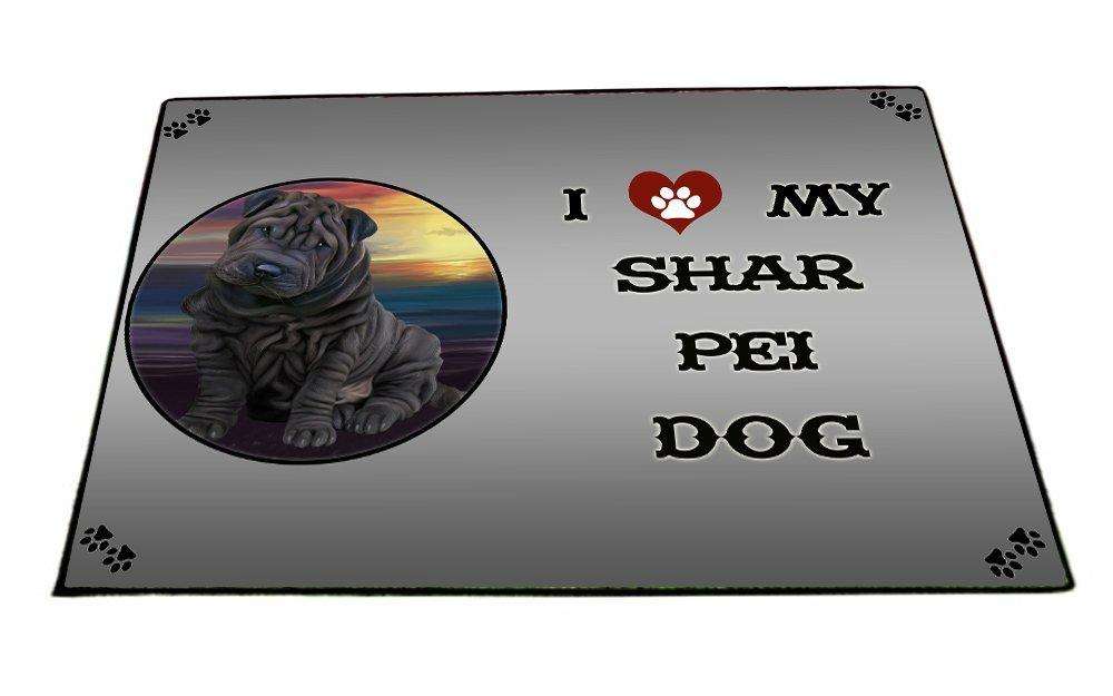 I love My Shar Pei Dog Indoor/Outdoor Floormat
